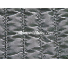 Stripe quilted embroidery fabric,polyester padded quilted fabric